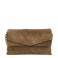 GG Chain One Size Calfskin Shoulder Bag - Brown