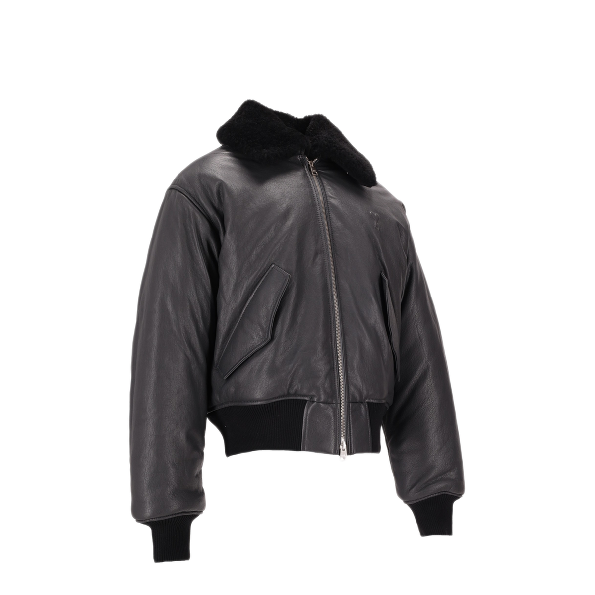 MAYFEYR - AMI - Zippered Leather Jacket - HJK857LH0044020