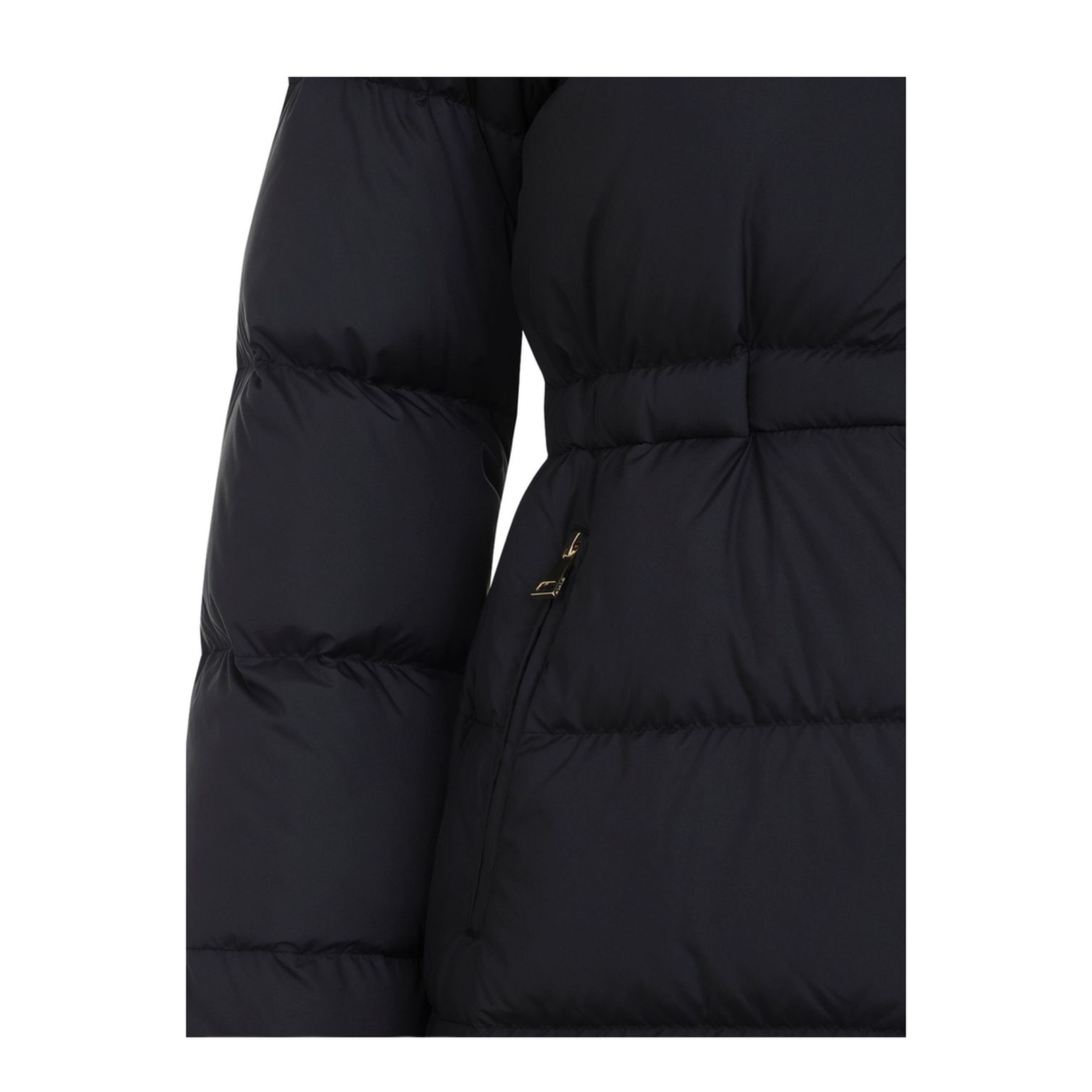 Black Brossette Short Down Jacket