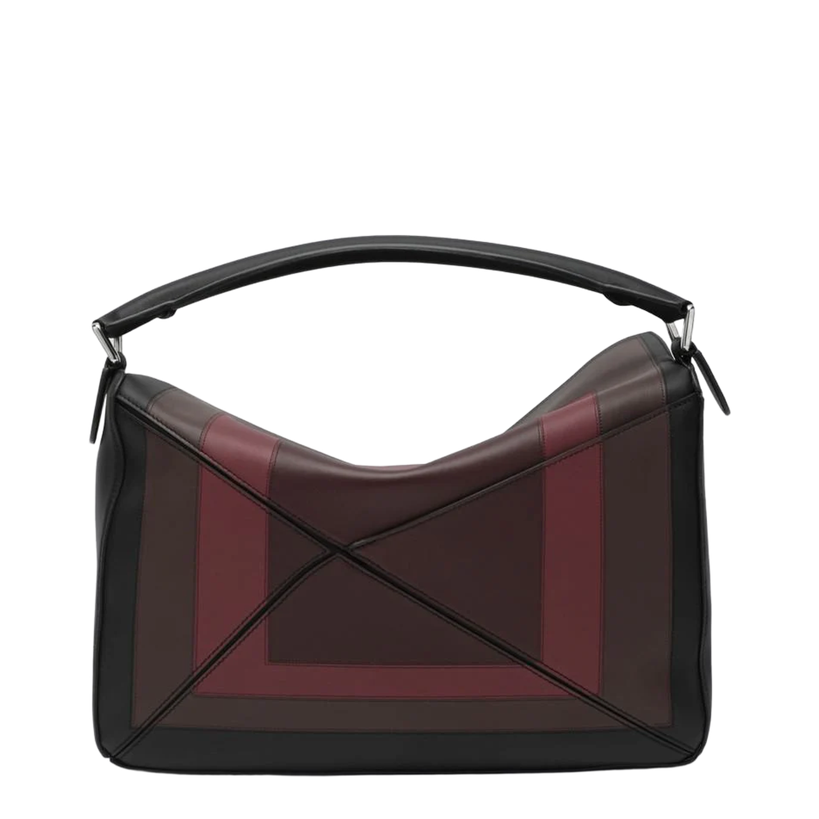 Large Puzzle Bag Black/Burgundy
