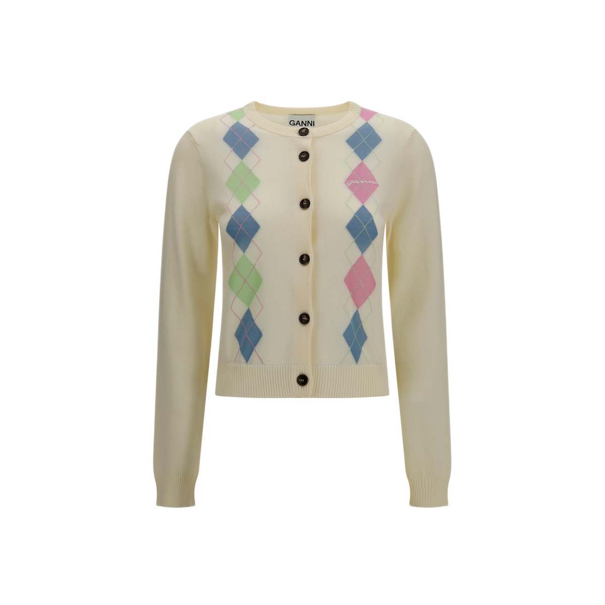 MAYFEYR - Ganni - Diamond Pattern Cardigan - A1160009135