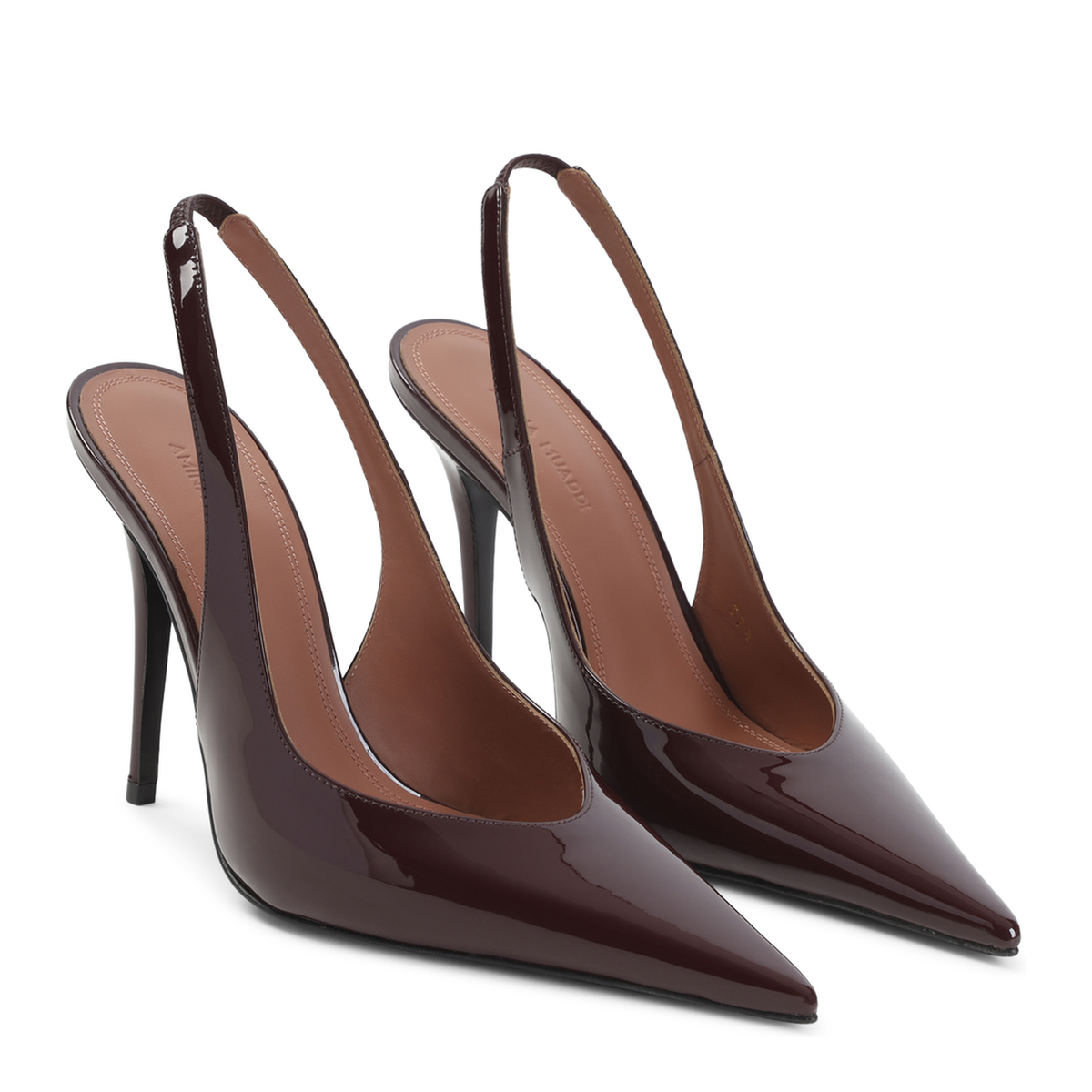 MAYFEYR - Amina Muaddi - Anok Sling Patent Pump - 18S366679ANOMERLOT