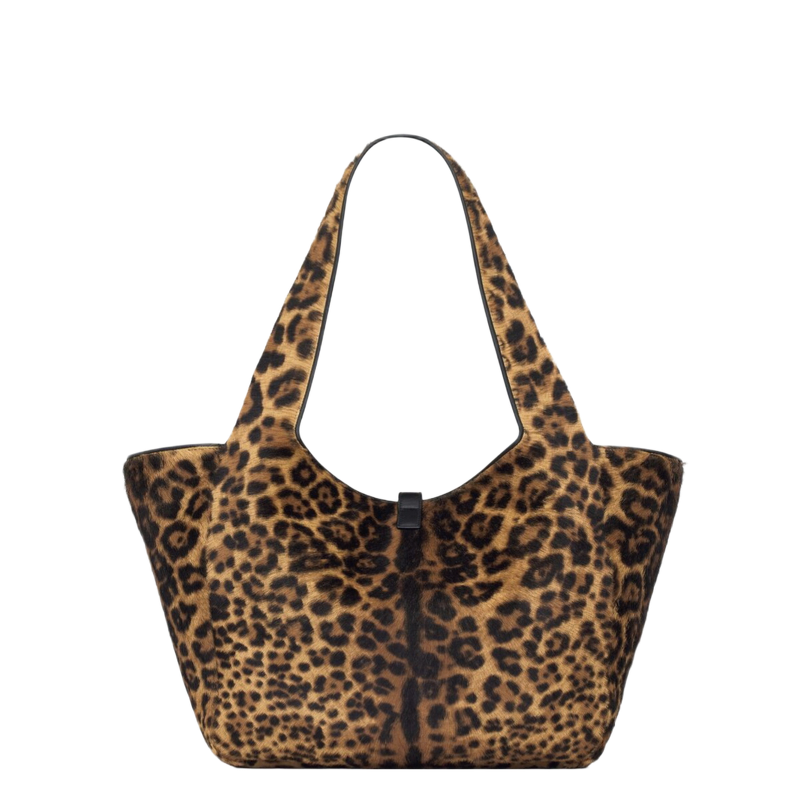 Printed Calf Hair Bea Shopping Bag