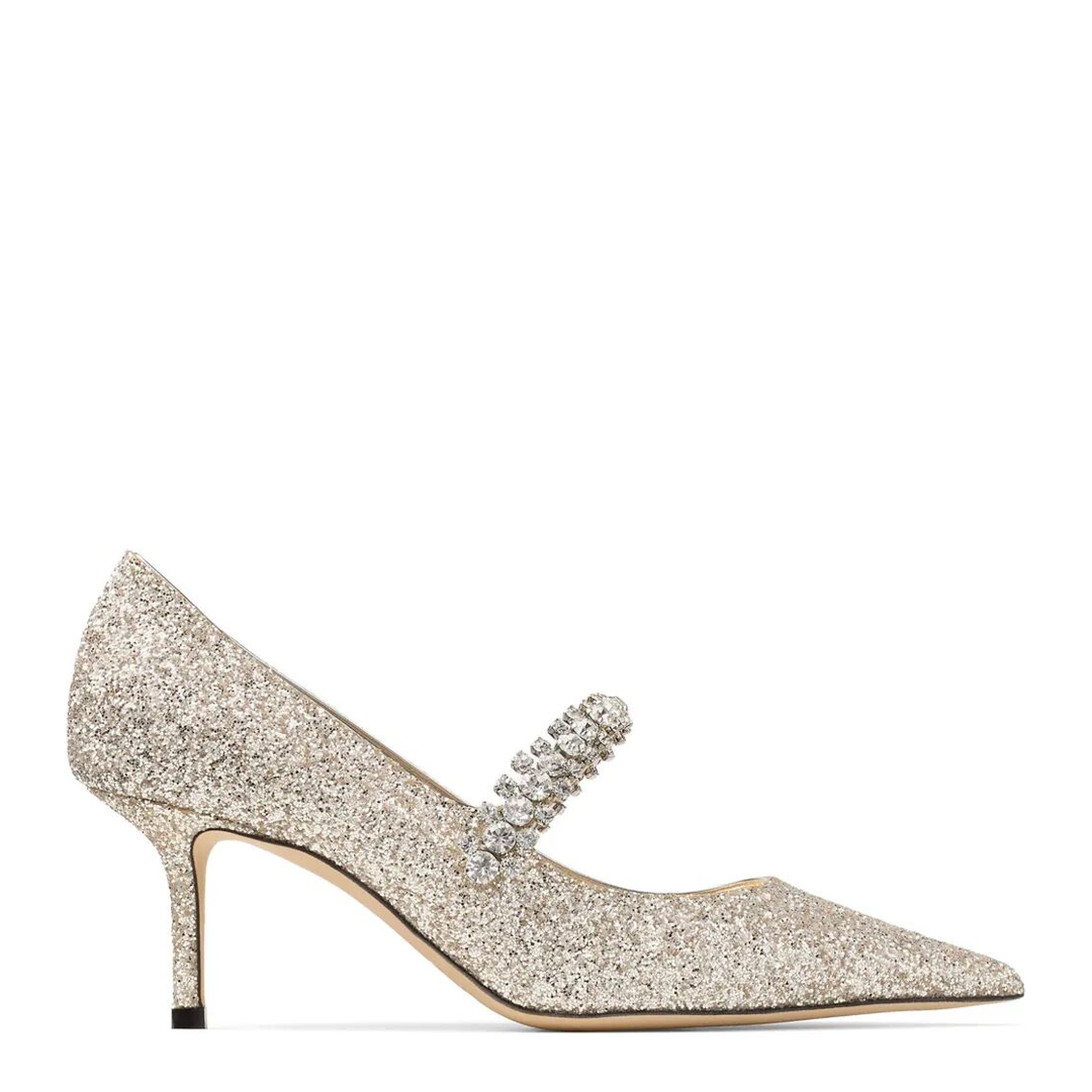 MAYFEYR - Jimmy Choo - Crystal Embellished Pumps In Glitter Fabric - BINGPUMP65PZF