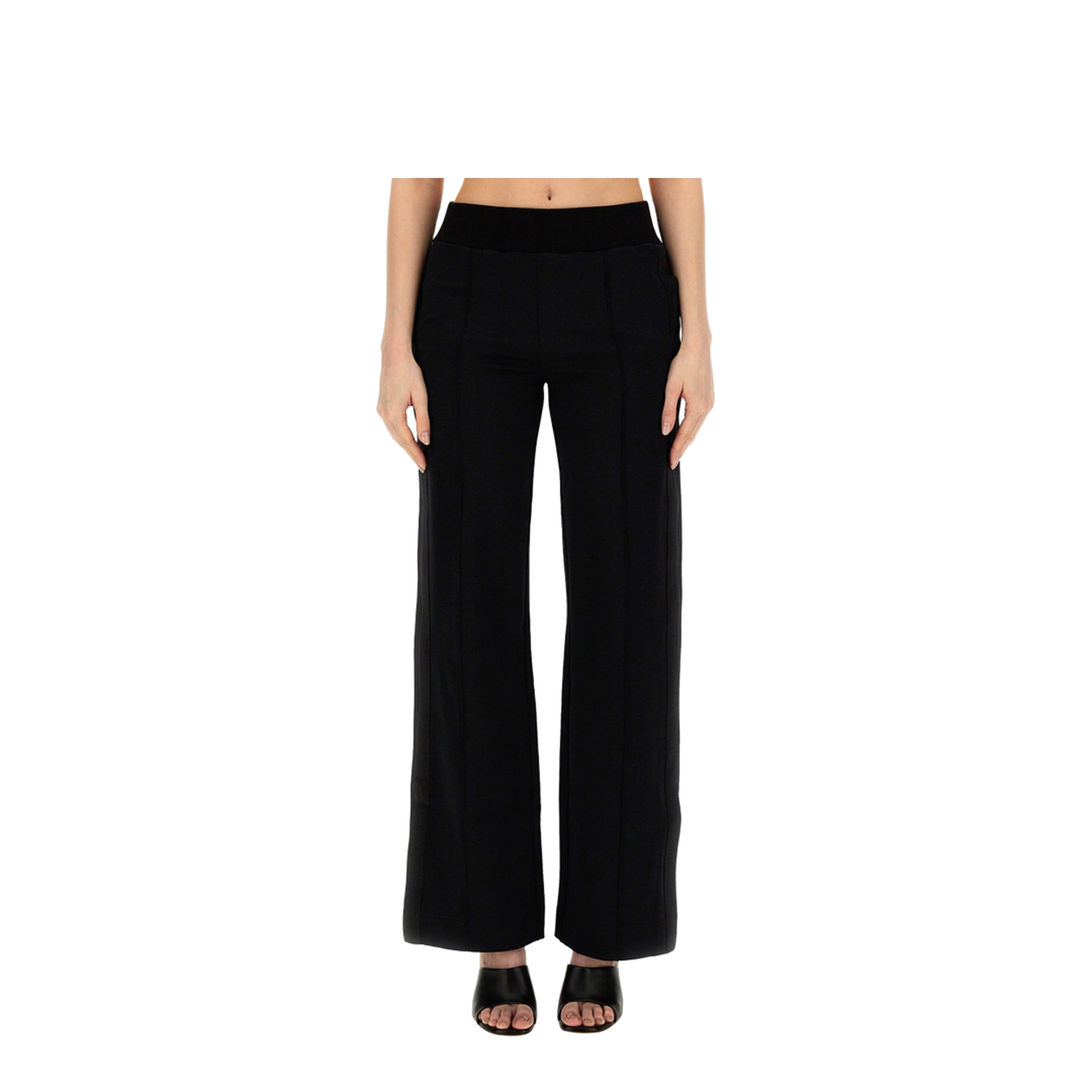 Black Polyamide Blend Sporty Pants