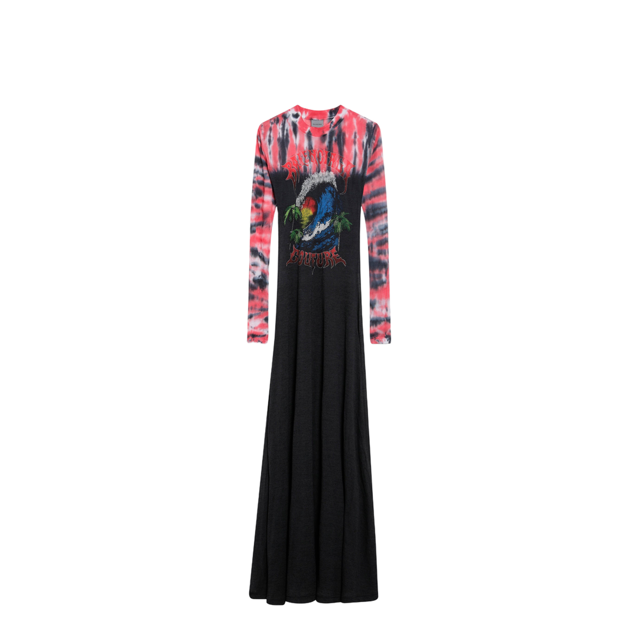 MAYFEYR - Balenciaga - Extreme Tie Dye Dress In Black Jersey - A00178TUVP81000