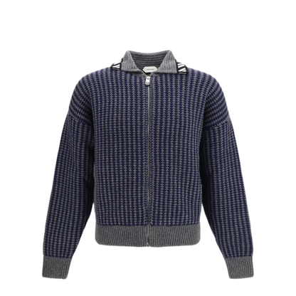 MAYFEYR - Versace - Intarsia Wool Knit Zip Cardigan - 10265451A19052