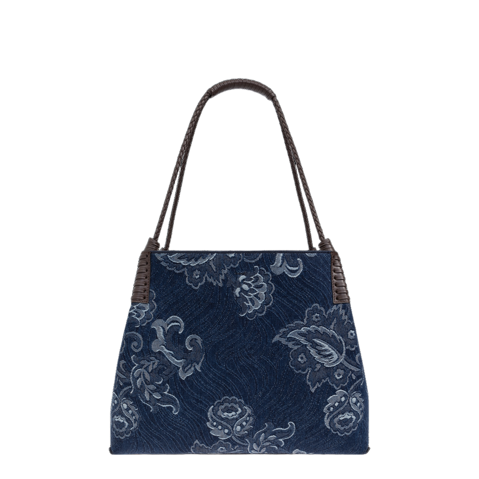 Medium Libra Tote Bag in Jacquard Denim
