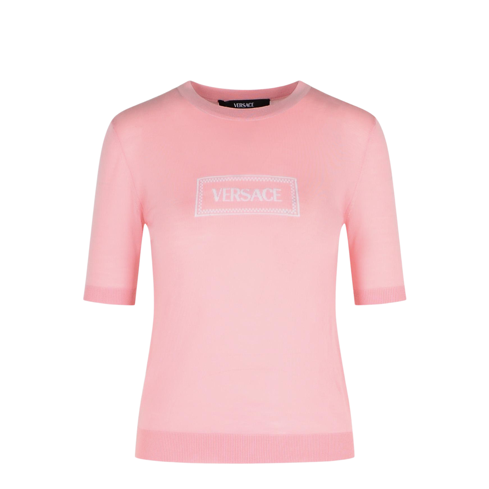 Logo Jacquard Knitted Top In Pink