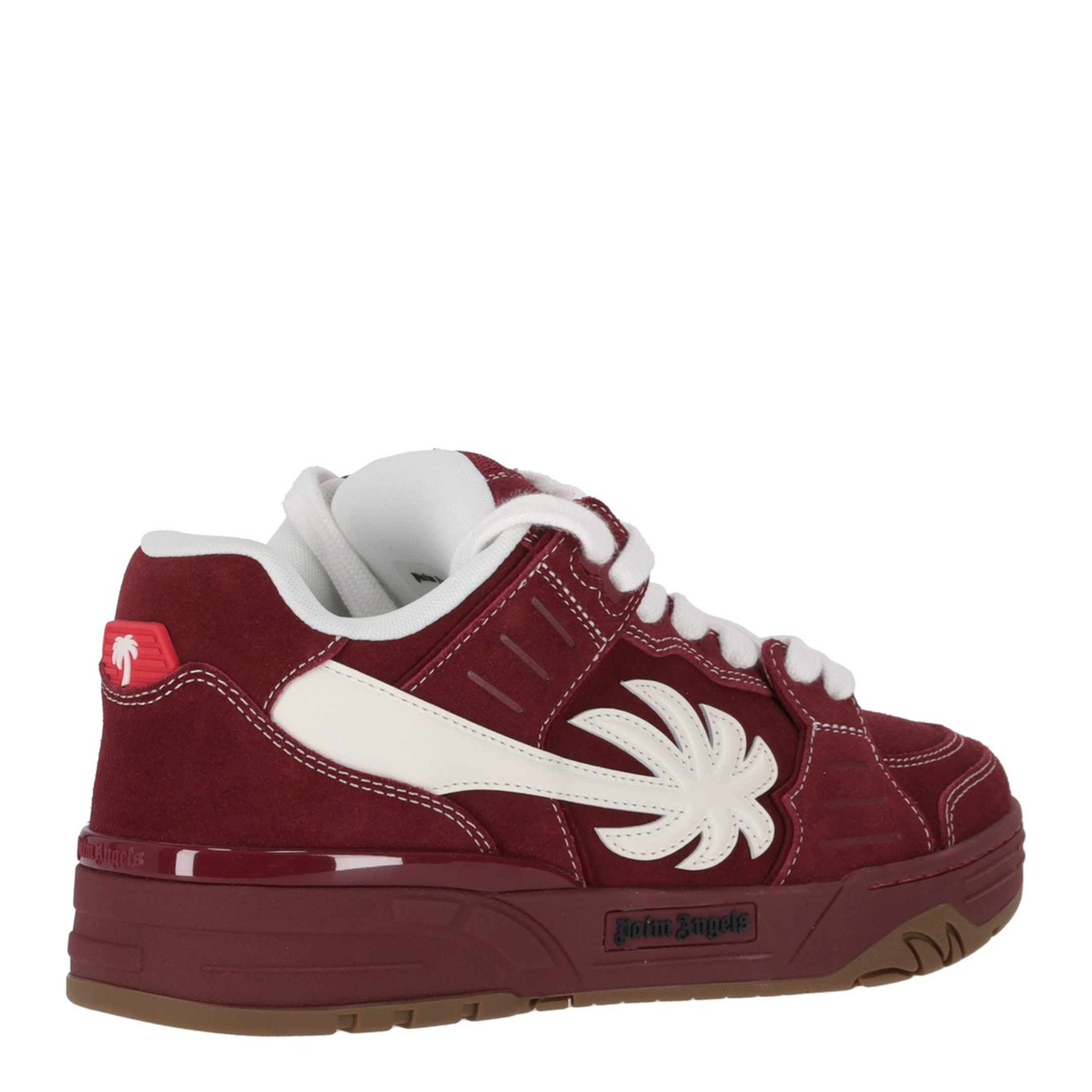 MAYFEYR - Palm Angels - Venice Sneakers Suede Burgundy - White - PMIA101F25LEA0032801