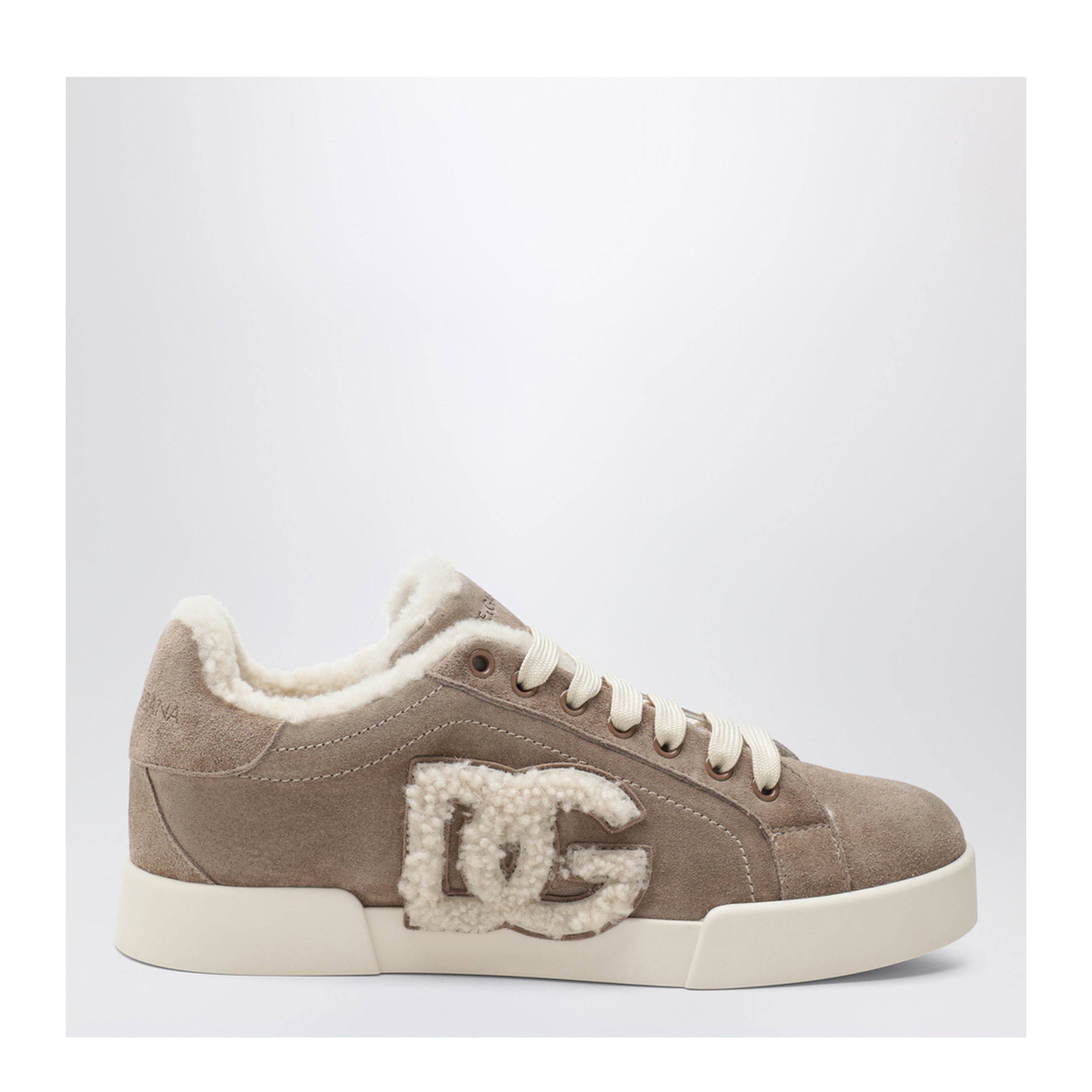 MAYFEYR - Dolce & Gabbana - Portofino Light Sneakers In Calf Leather And Shearling - CK2374AJ2228W065