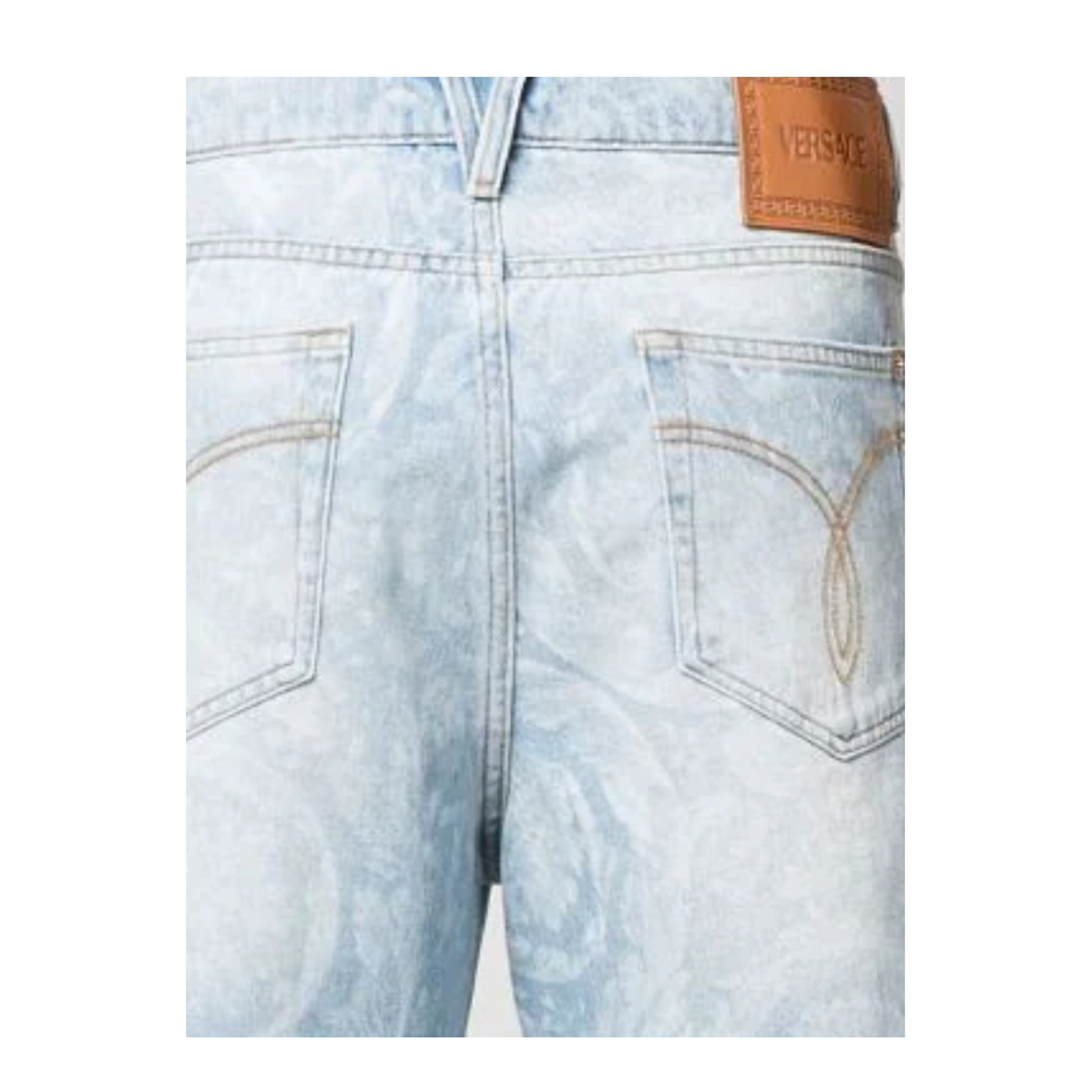 Light Blue Allover Denim Shorts