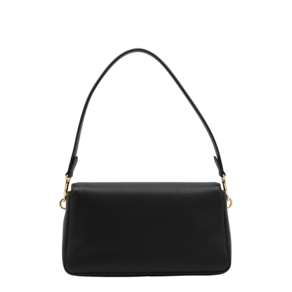 Charlie Small Calf Leather Shoulder Bag - Black