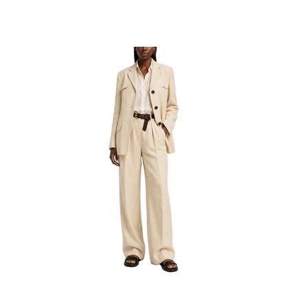 Linen Jacket With Drawstring