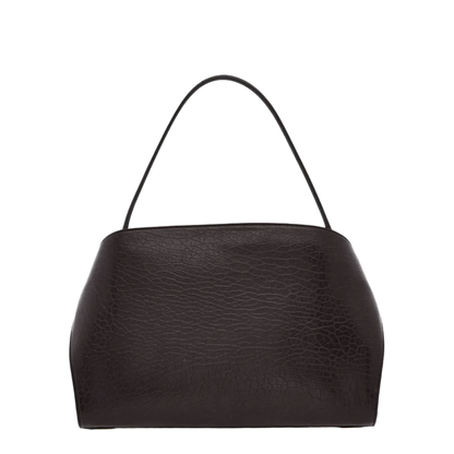 Dark Brown Leather Medium Hug Soft Shoulder Bag