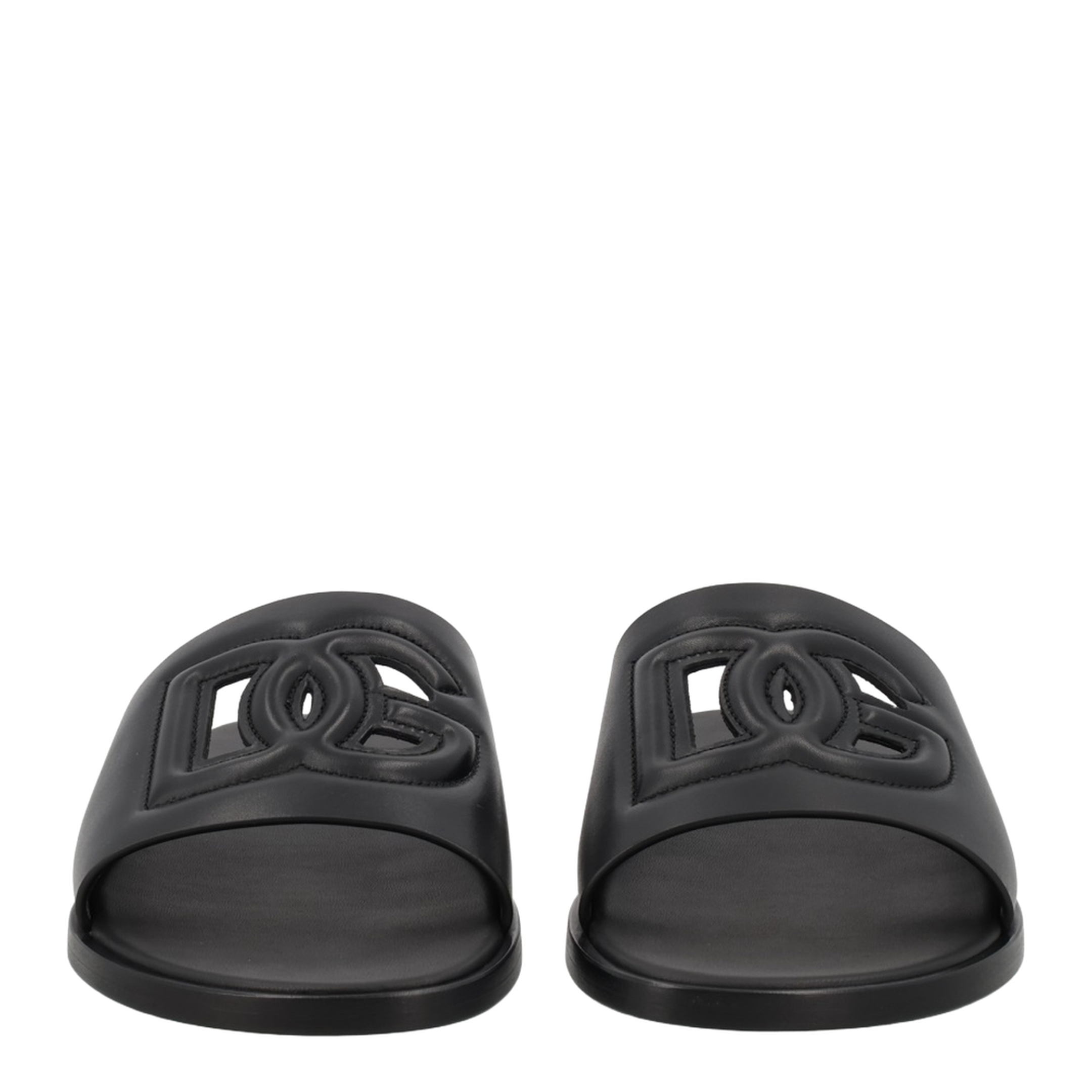 Leather Slide with Logo