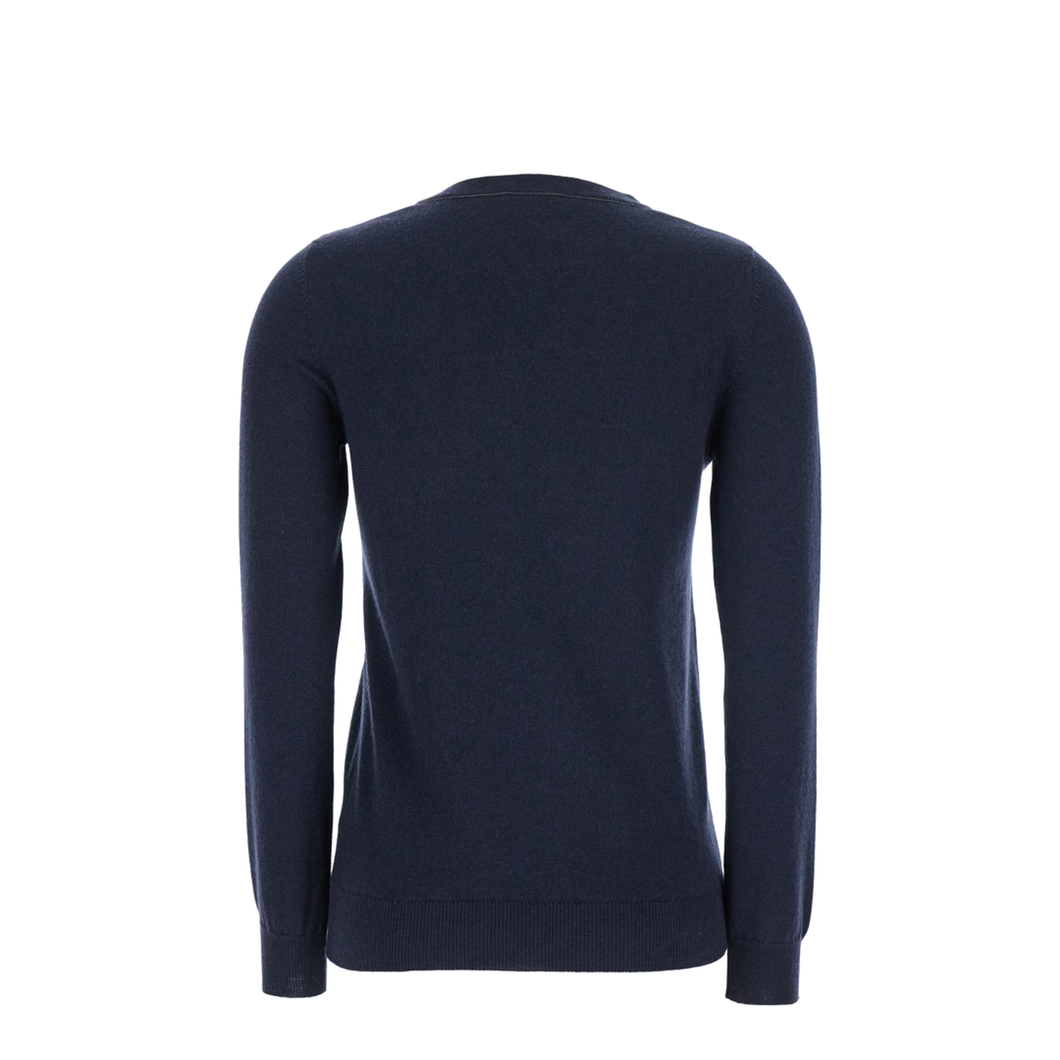 Cashmere Round Neck Sweater - Navy Blue