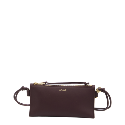 Joya Pouch In Nappa Calfskin - Dark Burgundy