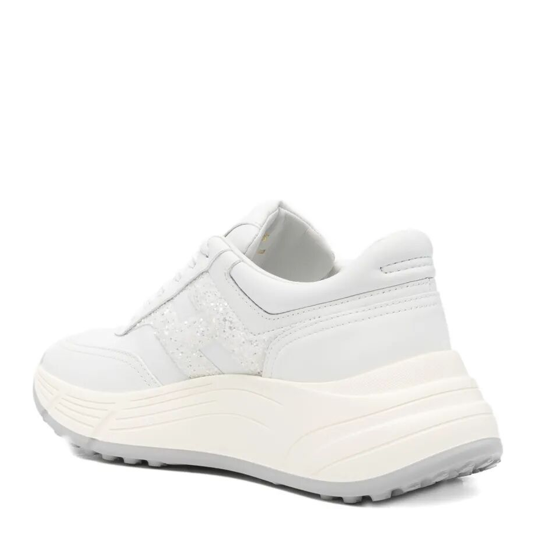 MAYFEYR - Hogan - Hi-Fi Smooth Leather Sneakers With Glittered H - HXW6690FR30UWW