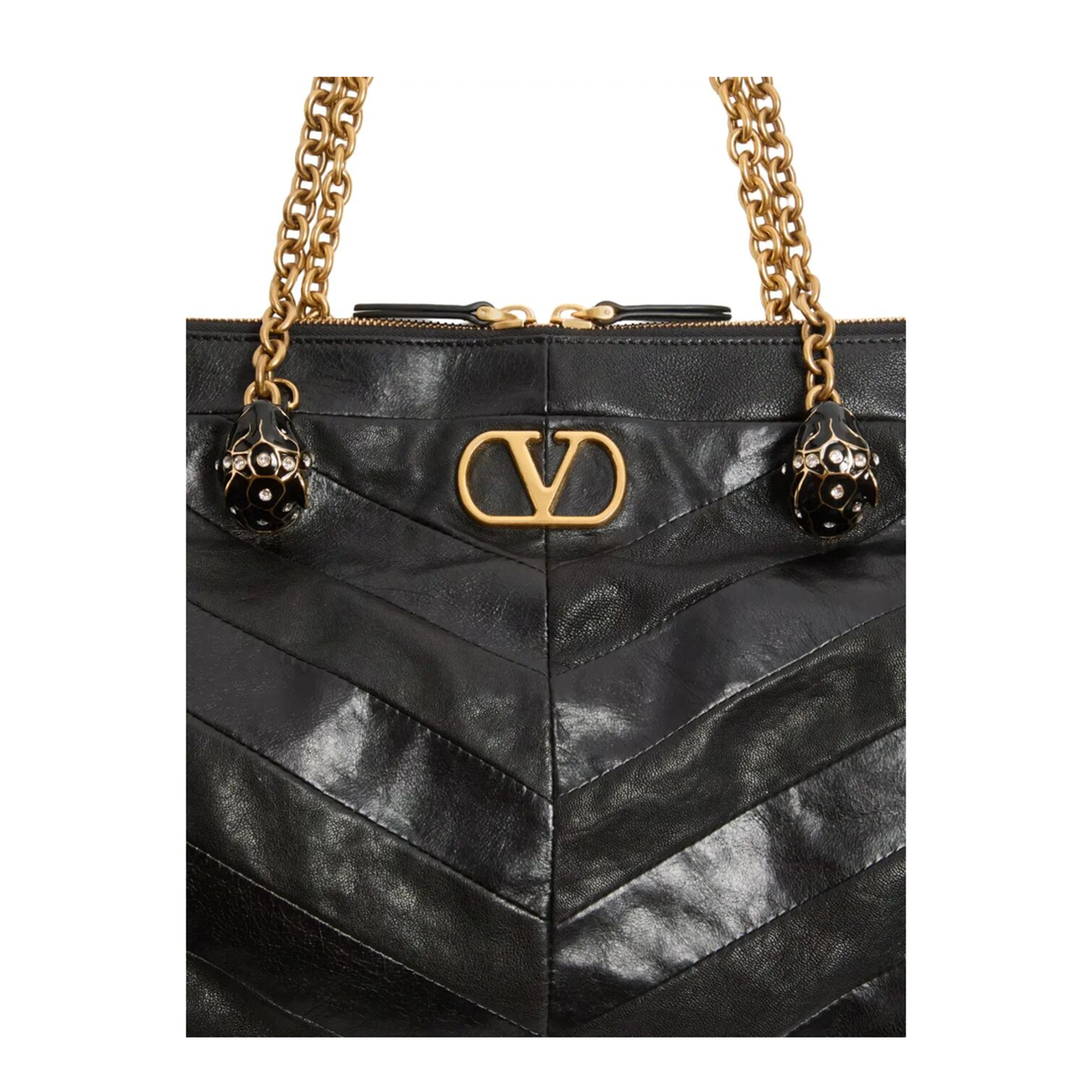 MAYFEYR - Valentino - Panthea Shoulder Bag In Nappa Leather With Chevron Pattern - WB0S70UYF