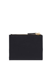 Saffiano Leather Bifold Wallet, Gold Hardware