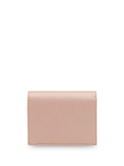 Saffiano Leather Cardholder, Gold Hardware