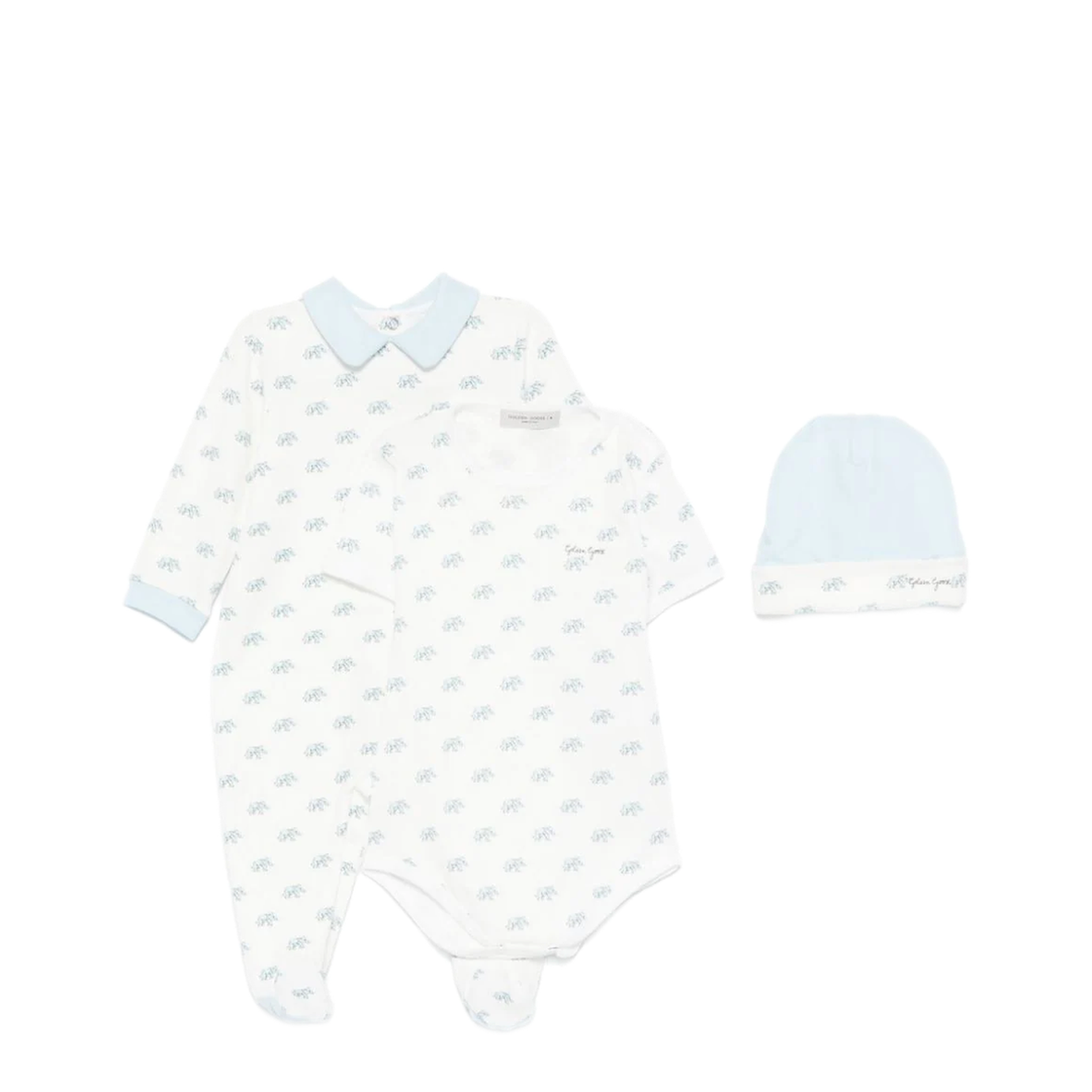 MAYFEYR - Golden Goose - Elephant-Print Babygrow Set - GBP02064P00175082751