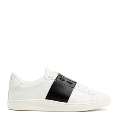 Open Royco Nappa Calfskin Sneakers In White/Black