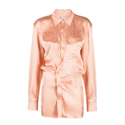 Twist-Detail Shirt Dress
