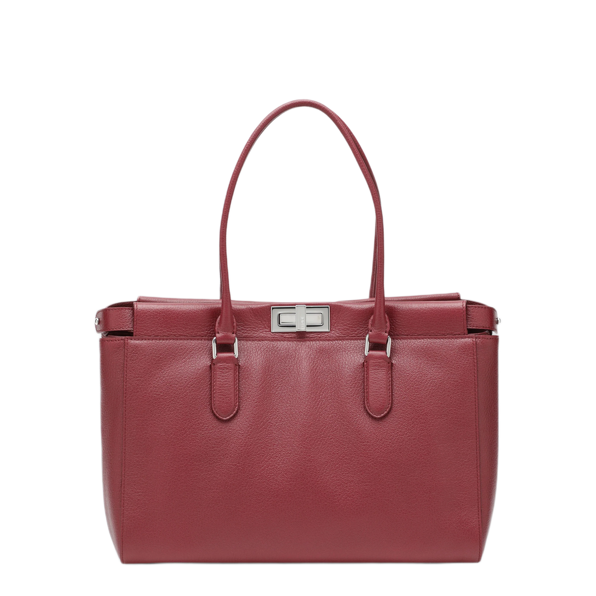 MAYFEYR - Fendi - Dark Red Leather Peekaboo Small Tote Bag - 8BN380B1E3F0TX1