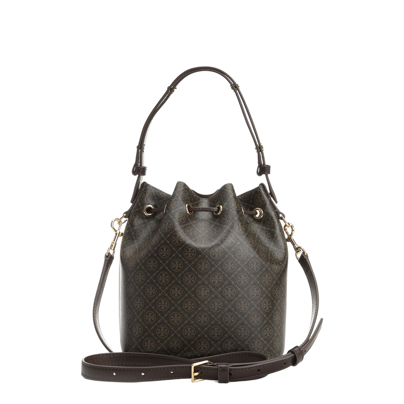 T Monogram Coated Canvas Bucket Bag