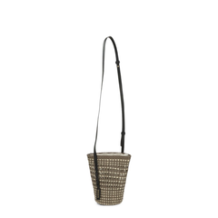 Braid Pocket Iraca Palm Crossbody Bag - Khaki/Natural