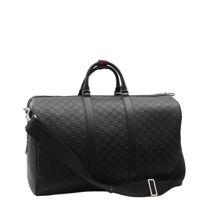 Large Duffle Bag in Black Leather