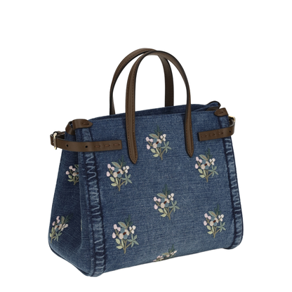 MAYFEYR - Valentino - Small Antibes Handbag In Embroidered Denim - 8W0B0R20AXE