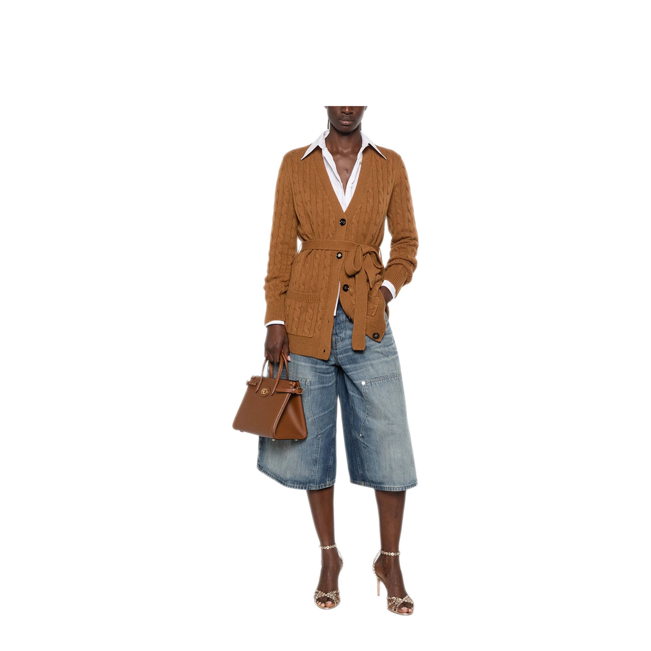 MAYFEYR - Valentino - Cable-Knit Belted Cashmere Cardigan - BKA16DAB910R