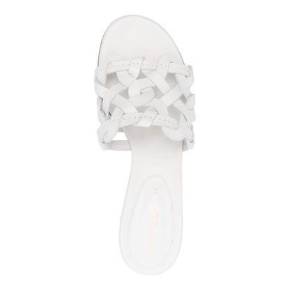 Leather Sandals In White