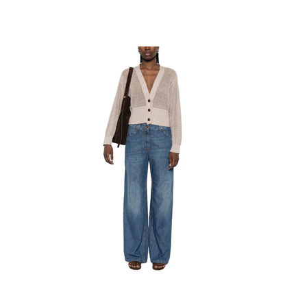 Women's Wide Leg Denim Jeans Blue