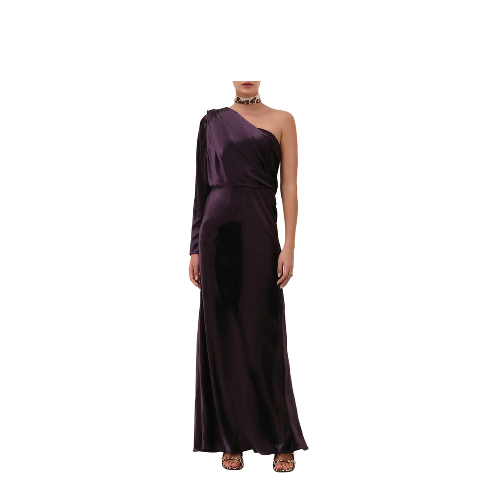 Asymmetrical Evening Dress Illustration