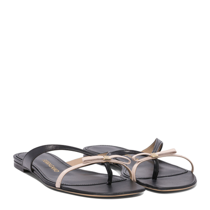MAYFEYR - Ferragamo - Leather Sandals In Black - 0782901