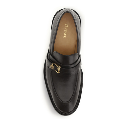 MAYFEYR - Versace - Leather Loafers With Medusa Accessory - 10233191A172911NB3J