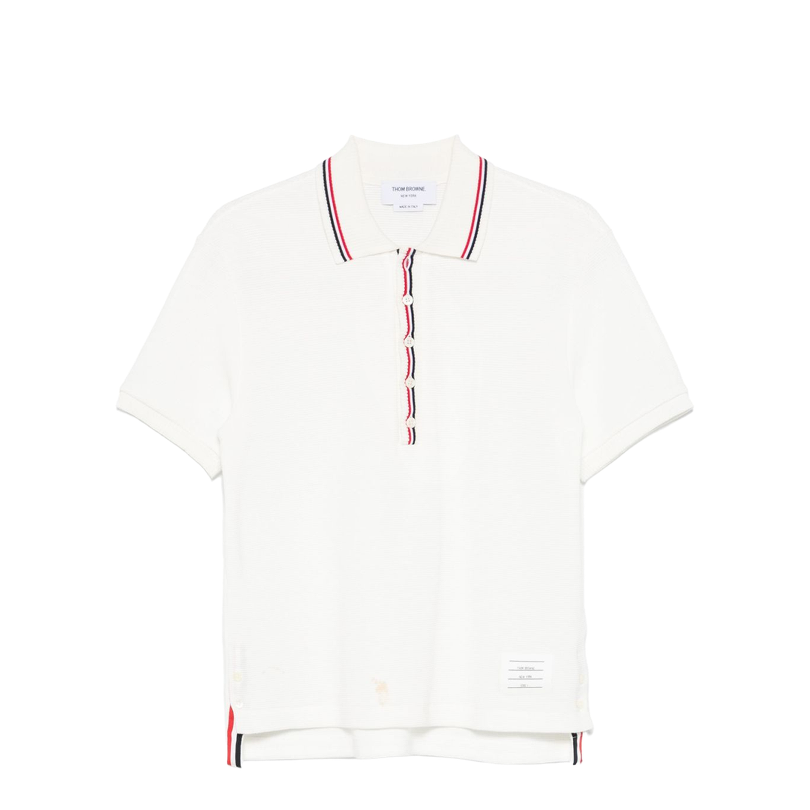 Cotton Waffle Rib Cuff Polo