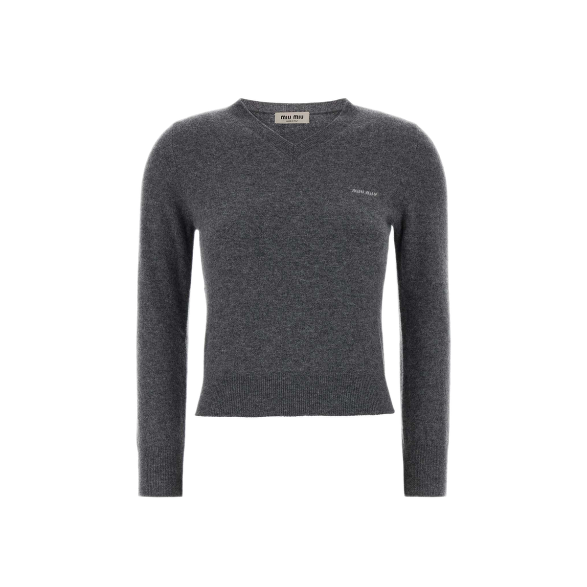 MAYFEYR - Miu Miu - Dark Grey Wool Sweater - MML08KSOOO6600F0480