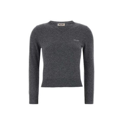 MAYFEYR - Miu Miu - Dark Grey Wool Sweater - MML08KSOOO6600F0480
