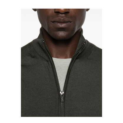 High Neck Zip Fastening Sweater