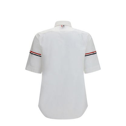 MAYFEYR - Thom Browne - Short-Sleeve Shirt With Contrast Stripes - MWS242AF0313
