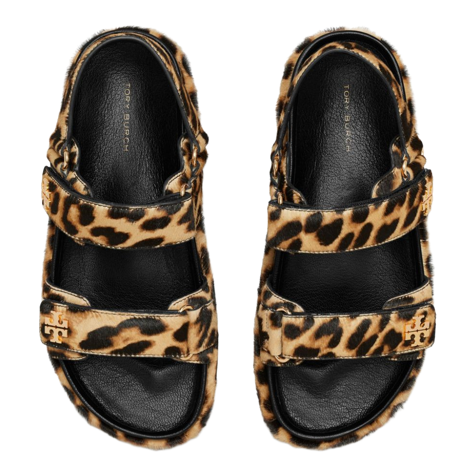 Leopard Print Touch-Strap Sandals