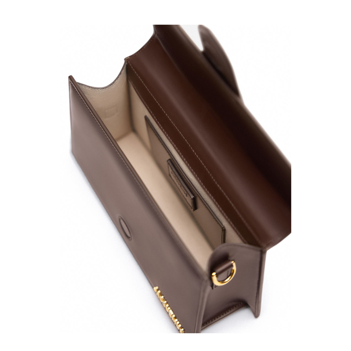 Large Calfskin Crossbody Bag - Brown