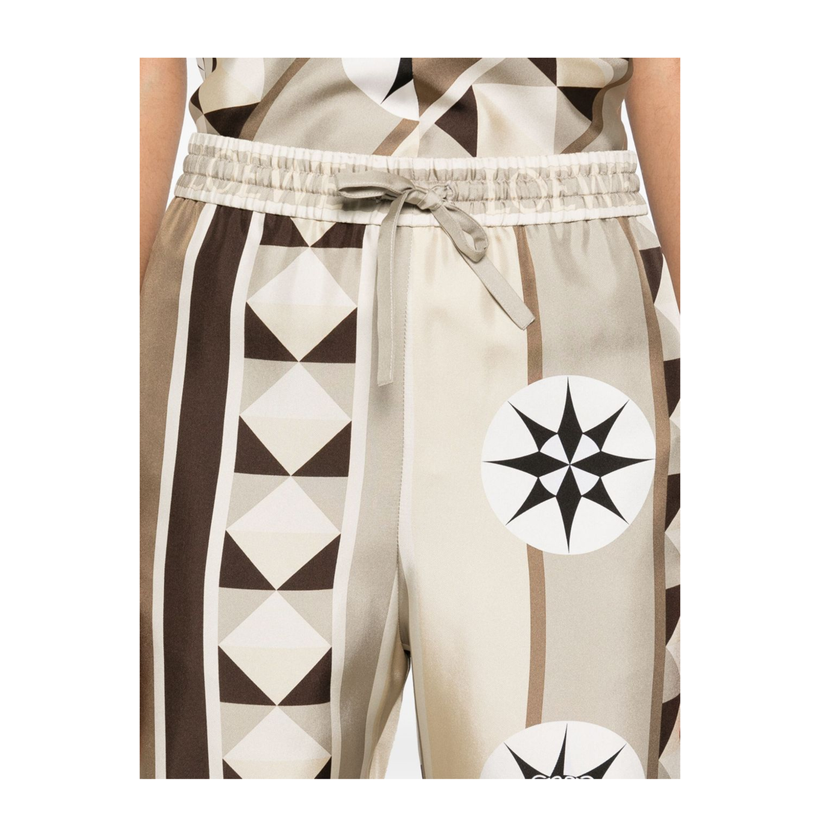 Printed Silk Pajama Trousers