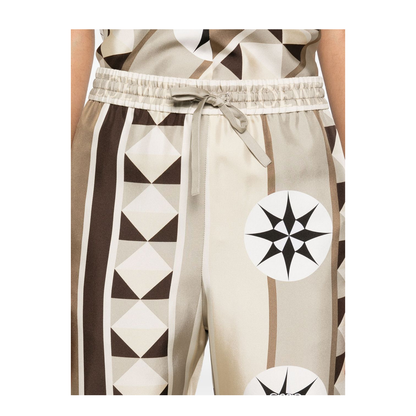Printed Silk Pajama Trousers