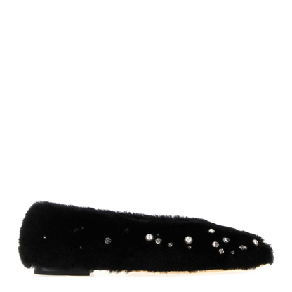 MAYFEYR - Jimmy Choo - Margot Flat Ballerinas - MARGOTFLATBWDBLACKMIX